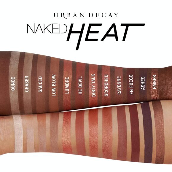 Urban Decay Naked Heat Eyeshadow Palette Warm Amber Matte Shimmer Shades - Picture 2 of 7